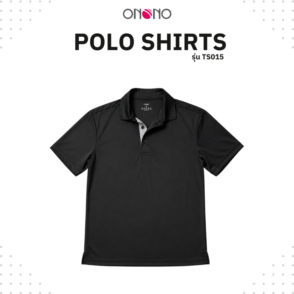 New !!! Onono เสื้อโปโล โพลีเอสเตอร์ ปิเก้ (Poly Pique) รุ่น TS015
