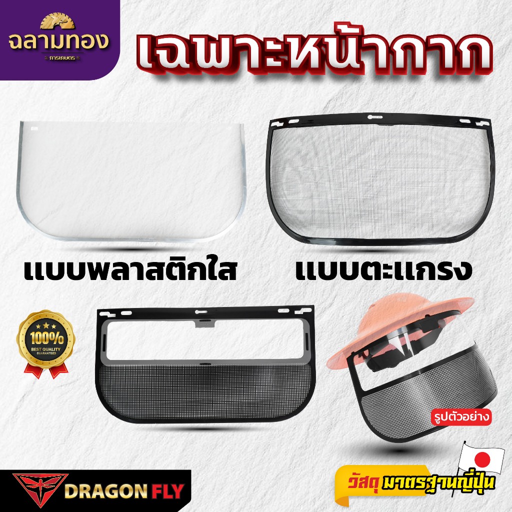 เฉพาะหน้ากาก พลาสติกใส, ตะเเกรง, 2 in 1 ลดความเสียหาย ป้องกันอุบัติเหตุ