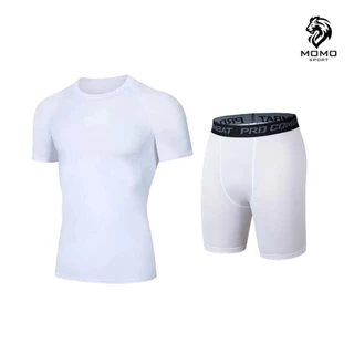 เสื้อรัดกล้ามเนื้อเเขนสั้น กางเกงรัดสั้น กางเกงรัดสั้นยาว PROCOMBAT ออกกำลังกาย สำหรับกีฬา ระบายอากาศดี