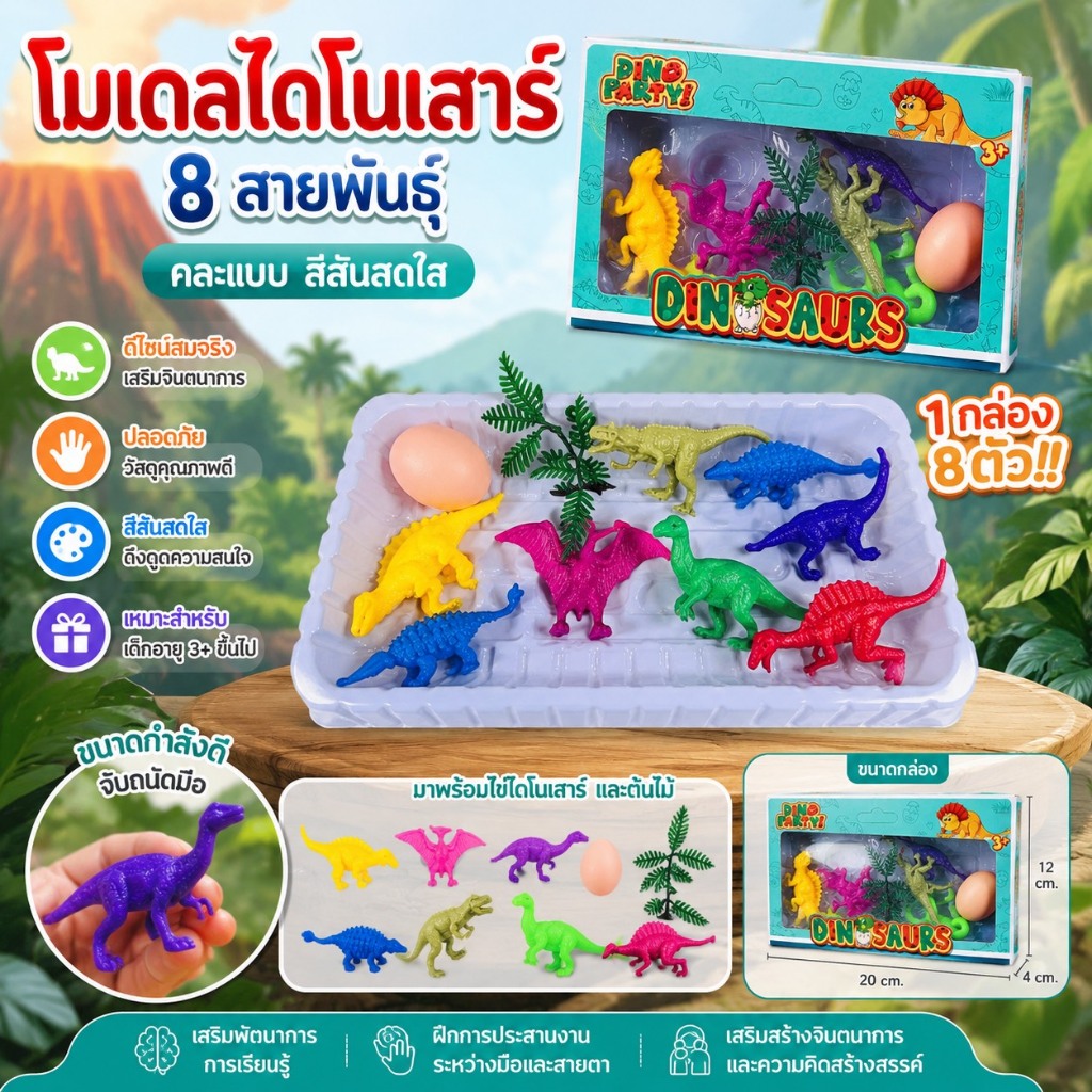49บาท8ตัว!! ของเล่นไดโนเสาร์ 8 สายพันธุ์สุดคุ้ม โมเดลไดโนเสาร์ ของเล่นเด็ก dinosaur หุ่นไดโนเสาร์ของเล่น ไดโนเสาร์จำลอง