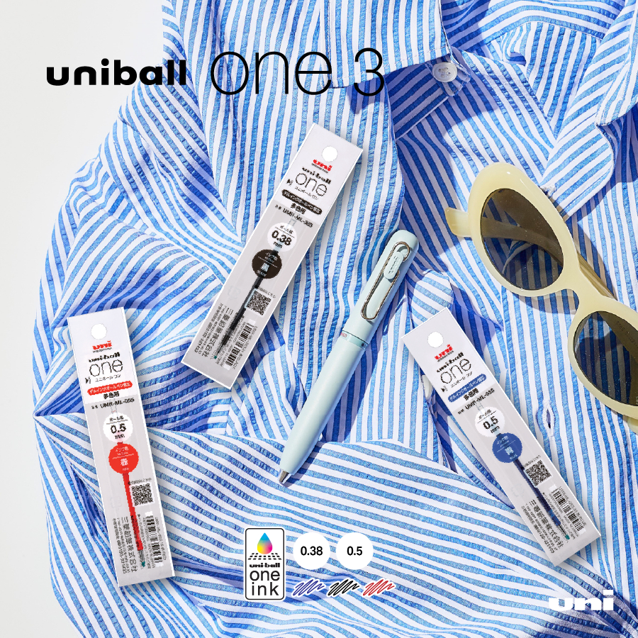 UNI ( ยูนิ ) ไส้ปากกาเจล 3 ระบบ uniball ONE 3