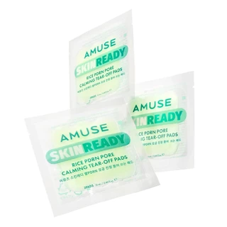 (ใหม่!) AMUSE Skinready Rice PDRN Pore Calming Tear-Off Pads - (3 Pads x 10 Packs) สูตรสำหรับผิวเป็นสิว ลดการอุดตัน