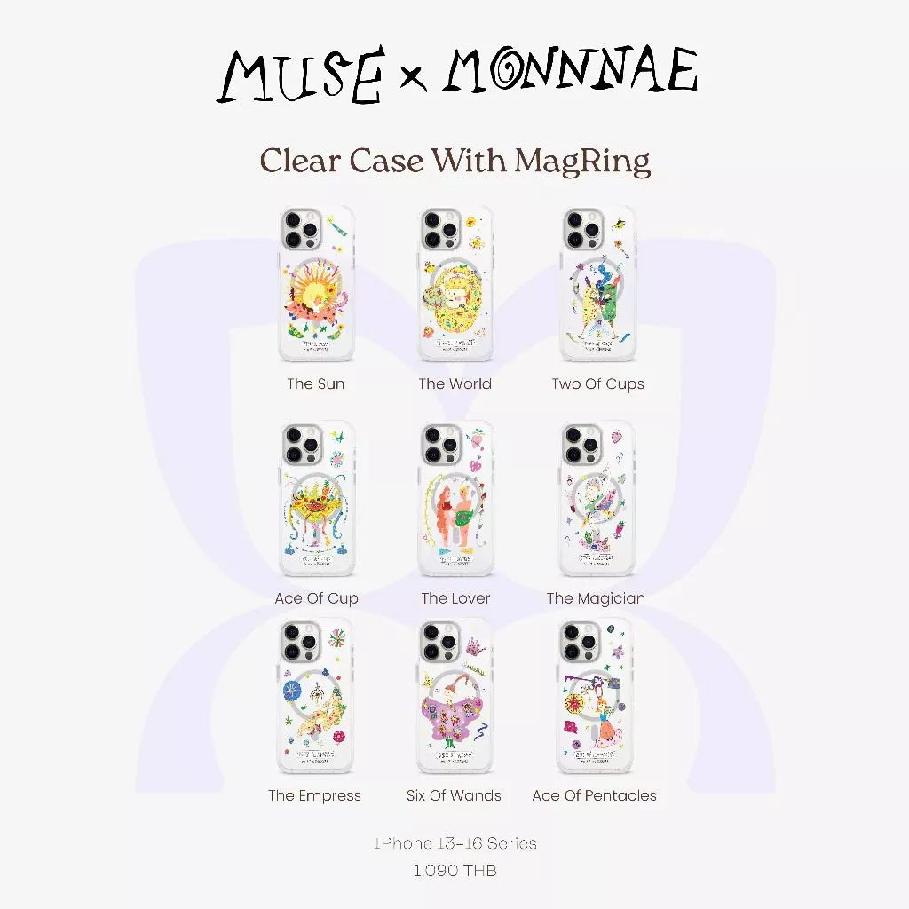 (13-16 Series) Clear Case With MagRing MUSE x MONNNAE