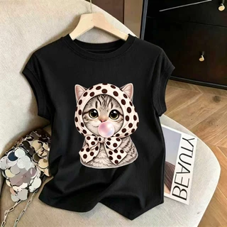 เสื้อยืดผู้หญิงทรงรัดรูป แขนสั้น ไซส์ M-3XL มีให้เลือกหลายสี จัดส่งในกรุงเทพ