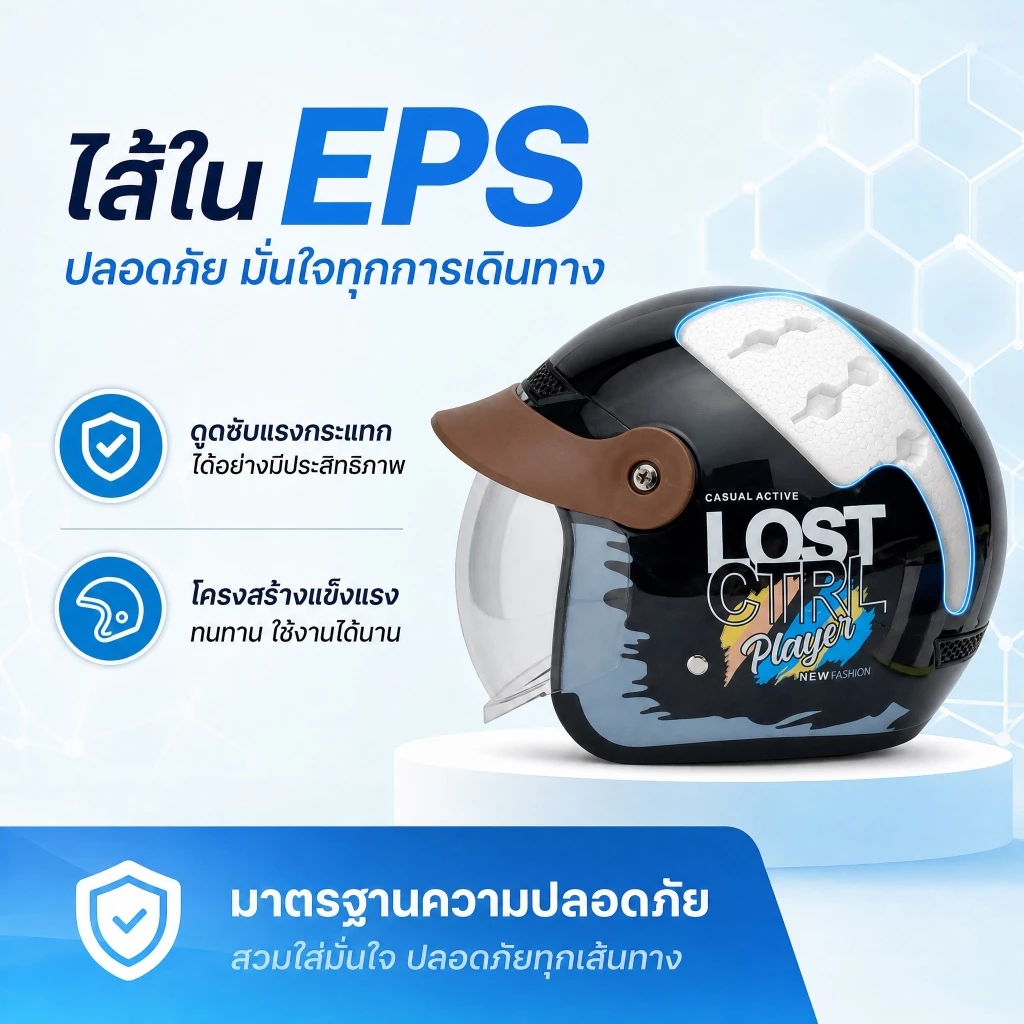 หมวกกันน็อค ABS ผู้ใหญ่ ใส่ได้ทุกเพศ ระบายอากาศดี ส่งไวจากกทม. รองรับเก็บเงินปลายทาง COD thumbnail 6