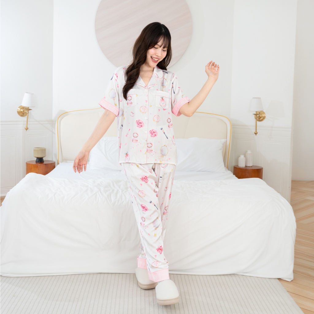 ชุดนอน LovelyNight แขนสั้น-ขายาว Makeup D26