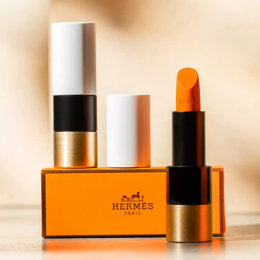 สินค้าใหม่│พร้อมส่ง🍔 Hermes Rose Hermes Rosy Lip Enhancer 3.5g สี #30 Rose De Ete #14Rose Abicot #49 Rose