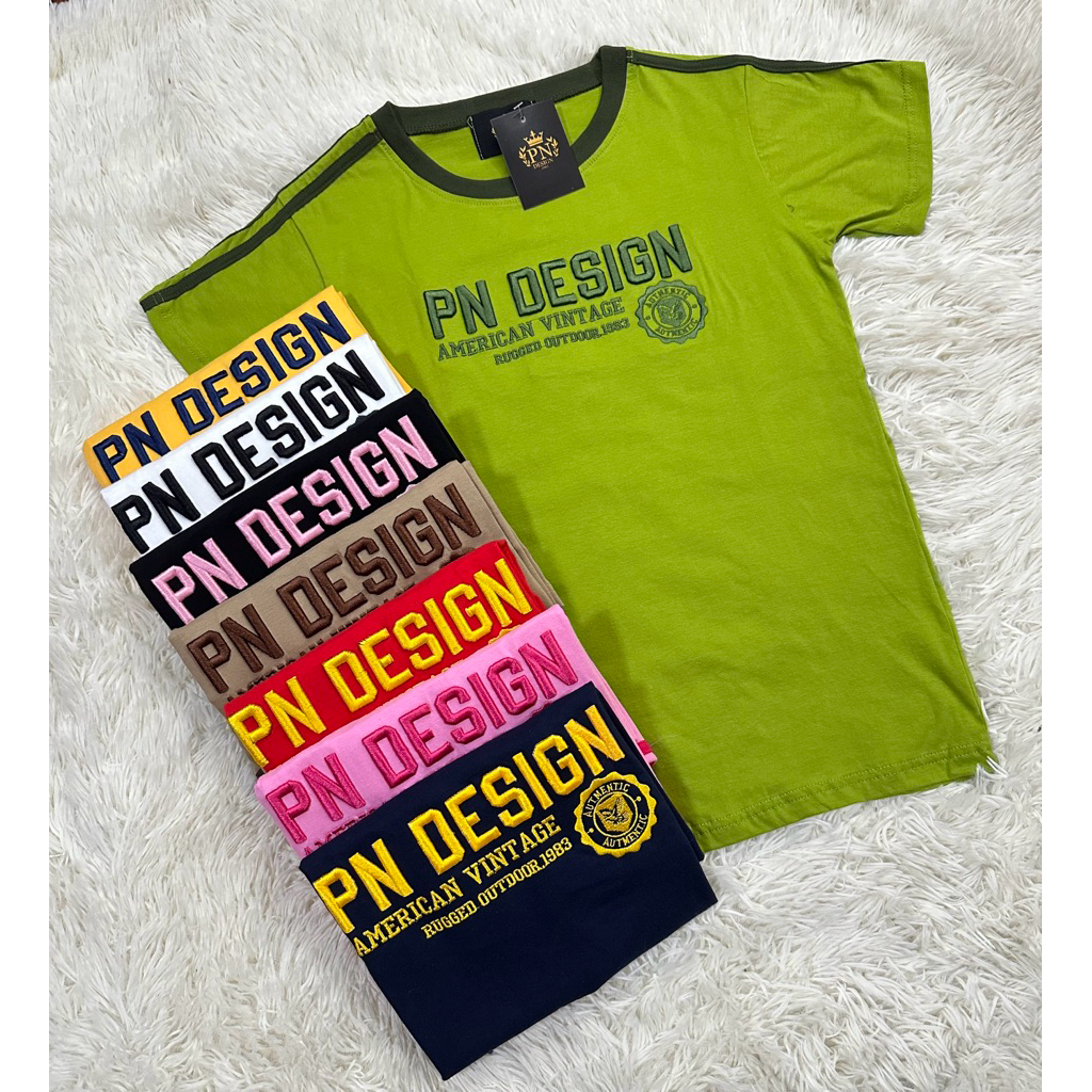 T..เสื้อยืดแขนสั้น PN(แถบแขน) s-3xlชายหญิงใส่ได้