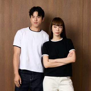 MEET ME - Top 0072 | BEAM MINI RINGER TEE เสื้อยืดแต่งขอบสีตัดกัน