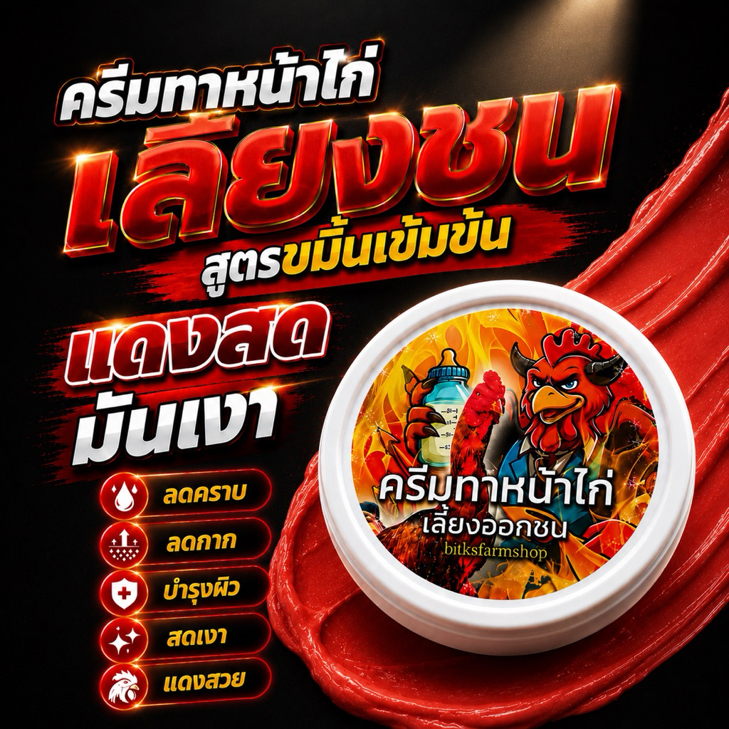 Deang jat ครีมทาหน้าไก่ชน สูตรขมิ้นเข้มข้น