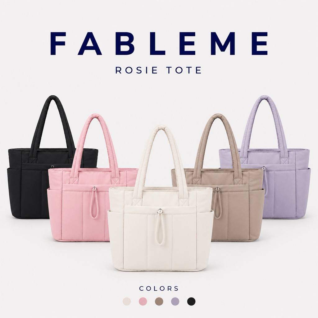 FABLEME — ROSIE TOTE BAG กระเป๋าสะพายไหล่ กันน้ำ จุเยอะ