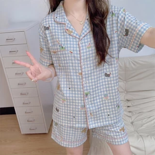 ชุดนอนน่ารัก แขนสั้นขาสั้นหลากหลายแบบผ้านิ่มสวมใส่สบาย พร้อมส่ง