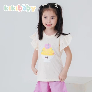 [100-130] เสื้อยืดสำหรับเด็กผู้หญิง ลายสกรีนเนื้อผ้านิ่ม เสื้อยืดเด็กคอกลม สไตล์น่ารัก NT
