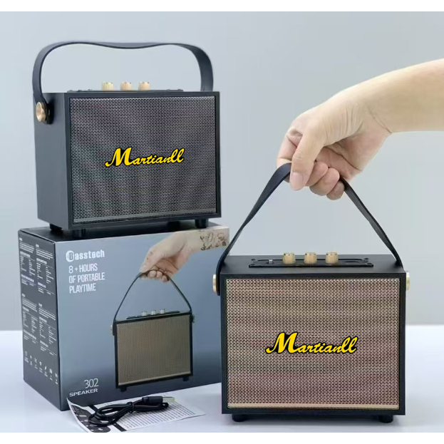 ลำโพงบลูทูธ M-302 วินเทจ เสียงเบสแน่น 10W พกพาง่าย แบตอึด รองรับ USB/TF/FM Card Bluetooth speaker