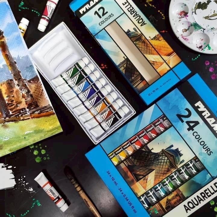 Pyramid  WaterColor Set ชุดสีน้ำ 12 และ 24 สี