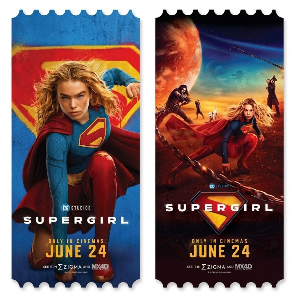 ตั๋ววิบวับ ตั๋วสะสม Supergirl 2026 ซูเปอร์เกิร์ล แท้ SF Cinema Collectible Ticket Super Girl ซุปเปอร์เกิร์ล Milly Alcock