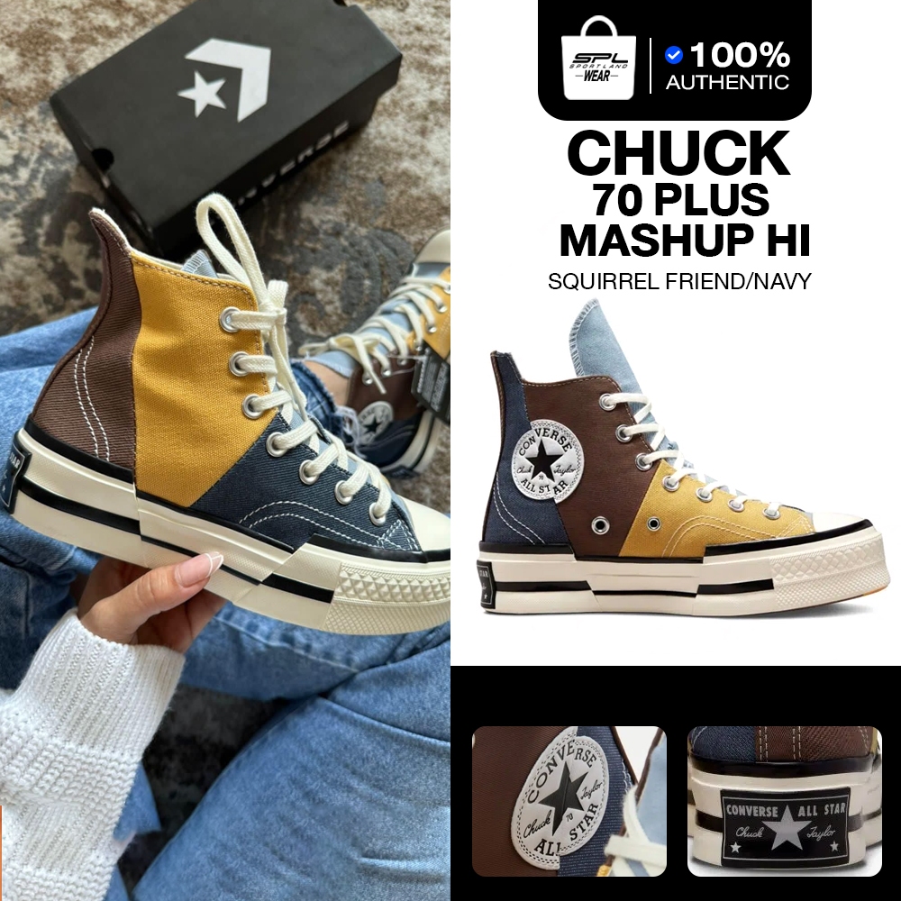 Converse รองเท้าผ้าใบ รองเท้าลำลอง UX Chuck 70 Plus Material Mashup HI A02871CS3MCXX (3400)