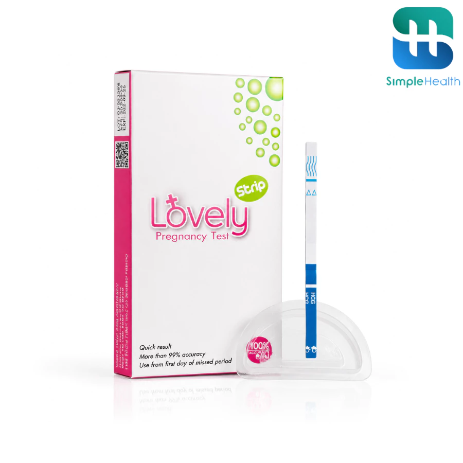 Simplecare ชุดตรวจครรภ์ Lovely ที่ตรวจครรภ์แบบแถบ แบบจุ่ม ใช้ง่าย รู้ผลไว
