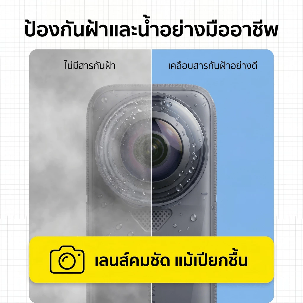 Lens Guard for Insta360 X4 Air ฝาครอบเลนส์ ตัวป้องกันเลนส์ PC ใส กันรอย กันกระแทก กันฝุ่น อุปกรณ์เสริมกล้อง 360 thumbnail 5