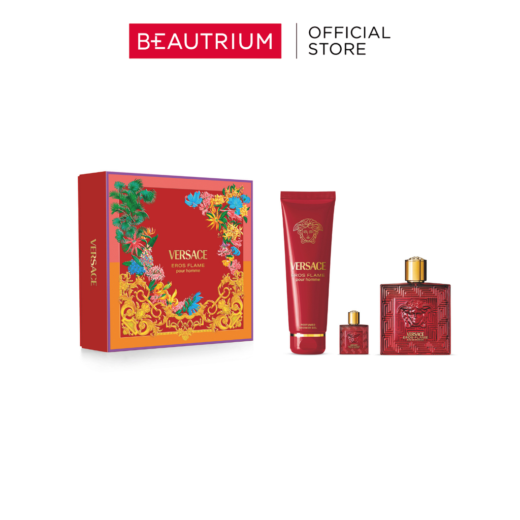 VERSACE SP26 Eros Flame EDP 100ml+EDP 5ml+Shower Gel 150ml น้ำหอม 1set