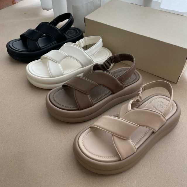 (พร้อมส่ง ส่งไว )รองเท้ารัดส้น พื้นนุ่มสายนุ่ม ใส่สบาย