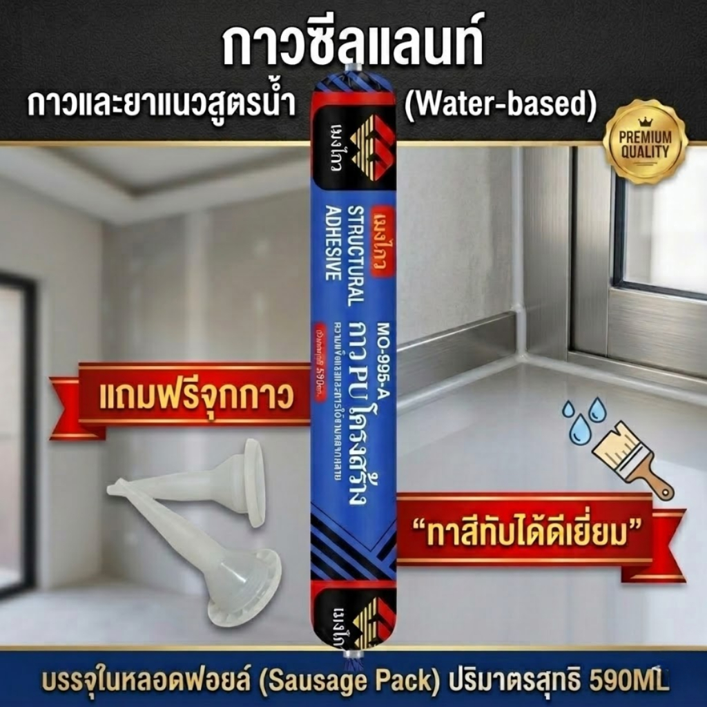 กาวยาแนว กาวน้ำ อะคริลิกซีลแลนท์ แห้งเร็ว ทาสีทับได้ สินค้าคุณภาพดี 590 ml