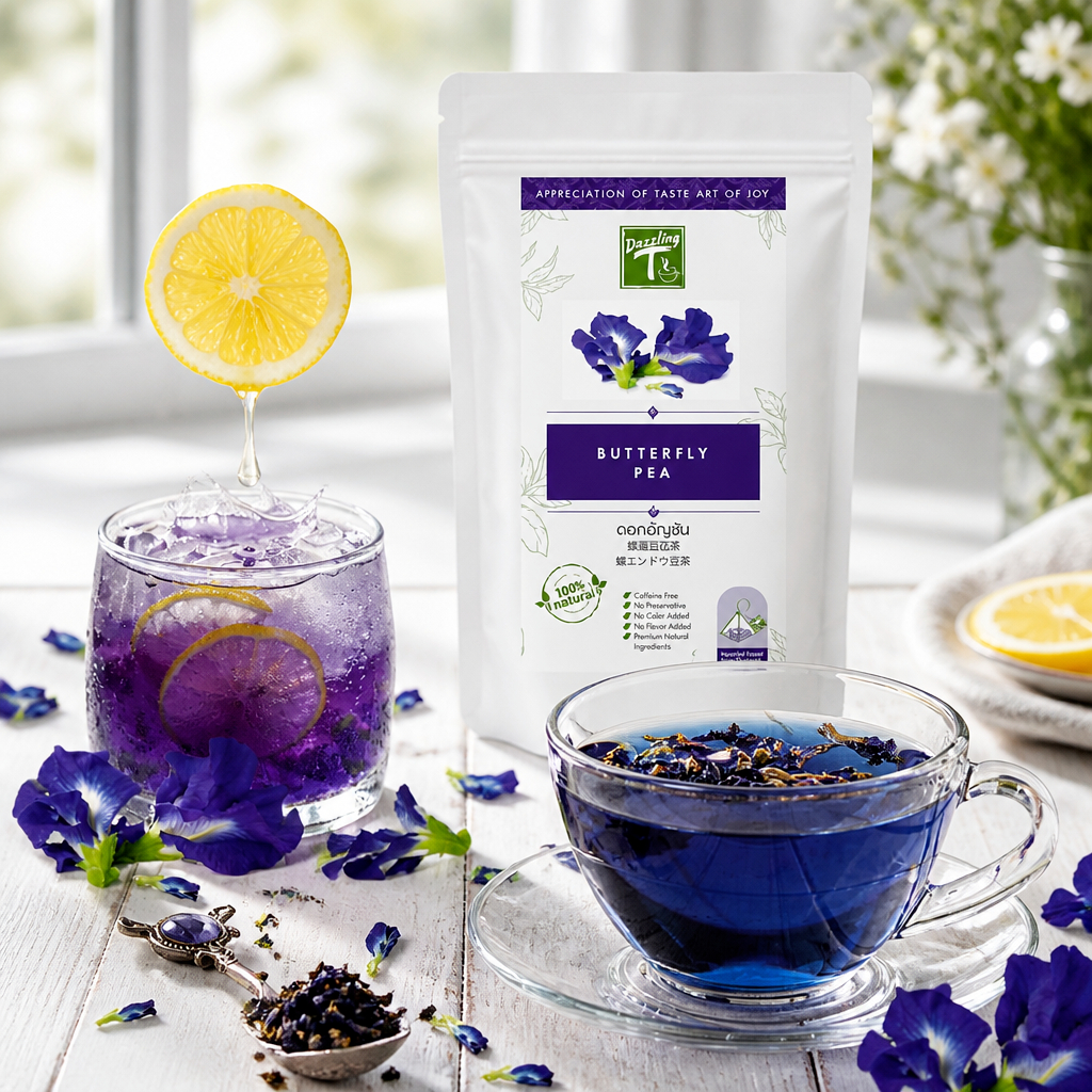 [Dazzling-T] ชาดอกอัญชัน Butterfly Pea Tea ชาคุณภาพ ชาสมุนไพร น้ำอัญชัน ไม่ผสมน้ำตาล