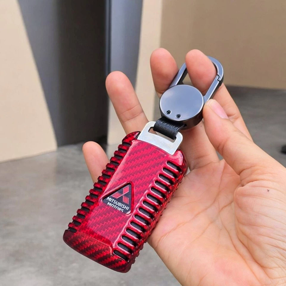 เคสรีโมทรถ Mitsubishi Pajero XForce 2026 คาร์บอนไฟเบอร์แท้  T-Carbon (Top Product ; Carbon Fiber Key Case)  Key Sets ; M thumbnail 8