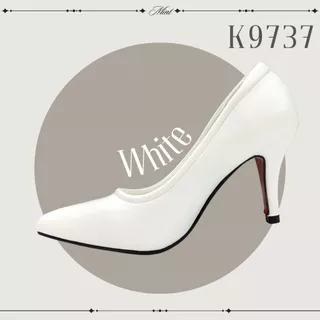 สินค้าพร้อมส่ง K9737 รองเท้าคัชชู หน้าเรียบหนังนุ่มสูง 3 นิ้ว เท้าอวบอูมใส่ได้สบาย