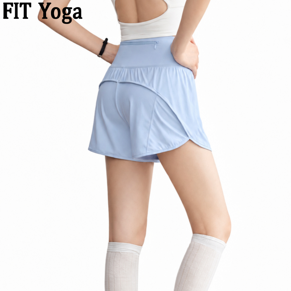 FitYoga กางเกงขาสั้นสปอร์ตสตรี ตัวหลวม ใส่วิ่ง กันโป๊ สำหรับออกกำลังกาย ซัมเมอร์ เทรนนิ่ง โยคะ