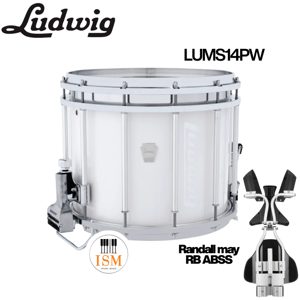 Ludwig LUMS14PW กลองสแนร์มาร์ชชิ่ง 14"x12" Marching Snare Drum