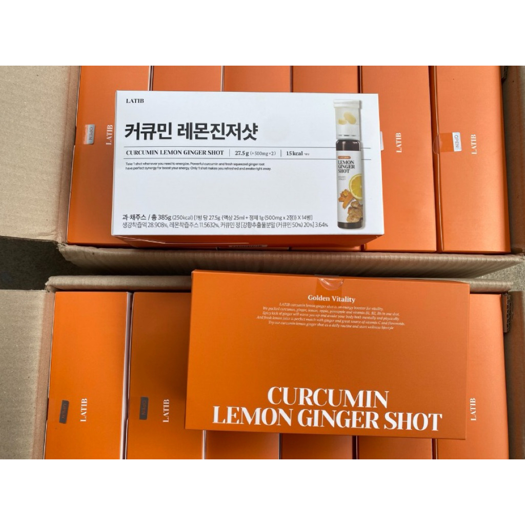 พร้อมส่ง - LATIB Lemon Ginger Shot 14 ขวด