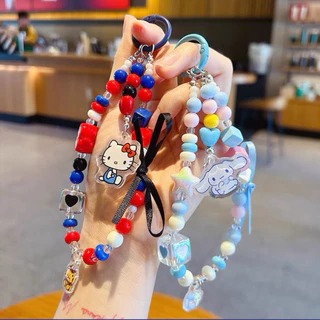 [พร้อมส่งจากไทย]ที่ห้อยโทรศัพท์ สายคล้องมือถือลูกปัด สายคล้องกระเป๋าตุ๊กตาน่ารัก by bonbon cuteshop