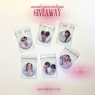 (พร้อมส่ง มีส่งด่วน) เข็มกลัดจิ๋ว ของแจก Giveaway ขนาด 32mm 58mm ฟรีซอง