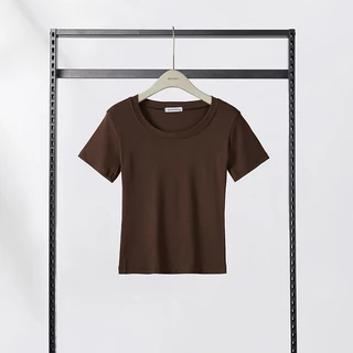 HELLDUL T0001 เสื้อยืดสั้นแขนคอกลม ผ้านุ่มละเอียด มี6สีให้เลือก ทรงตัดสั้นสไตล์เรียบง่าย พร้อมส่งไทย