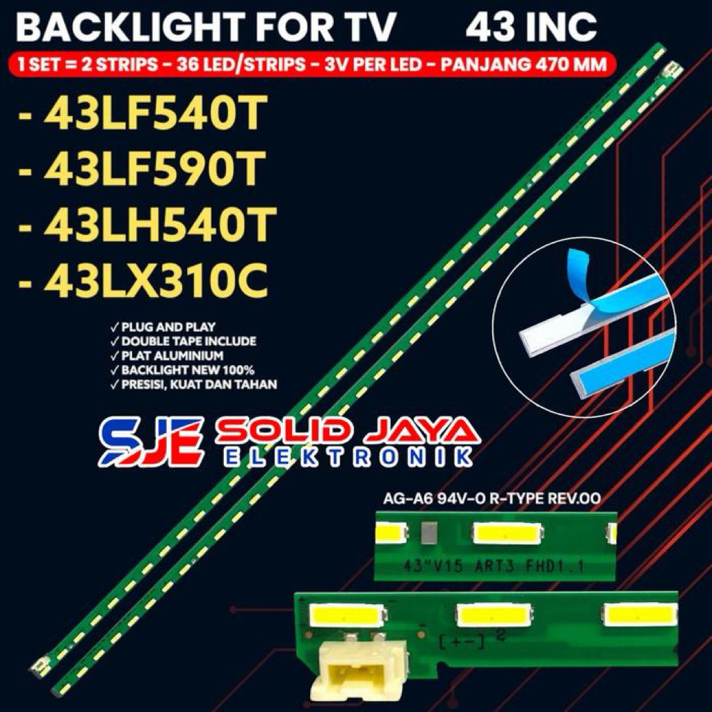 หลอด LED 43LF590T 43LX310C 43LH540T BL  43LF540 43LF590 43LX310 43LH540