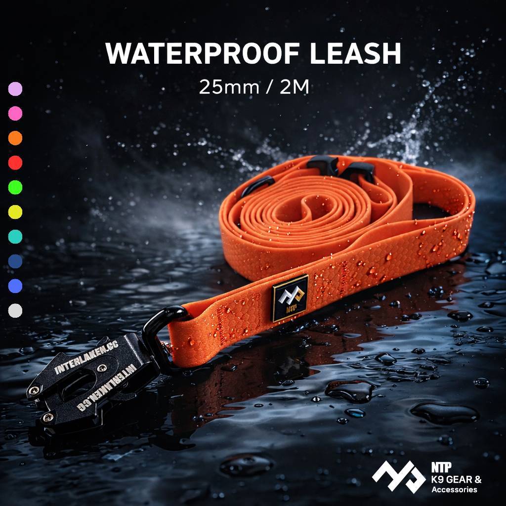 NTP สายจูงกันน้ำสุนัข Waterproof leash (25mm)