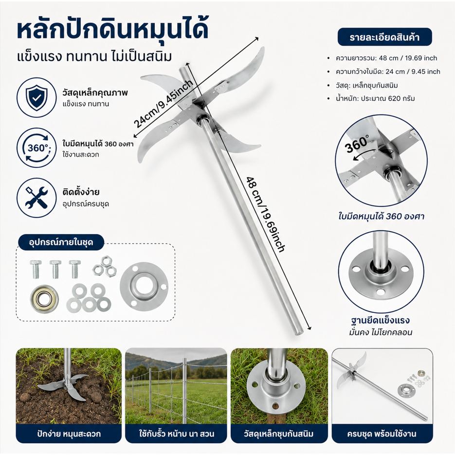 ใบมีดเครื่องปั่นอเนกประสงค์ DIY ใบมีดสแตนเลสสำหรับเครื่องสับย่อยอาหารสัตว์