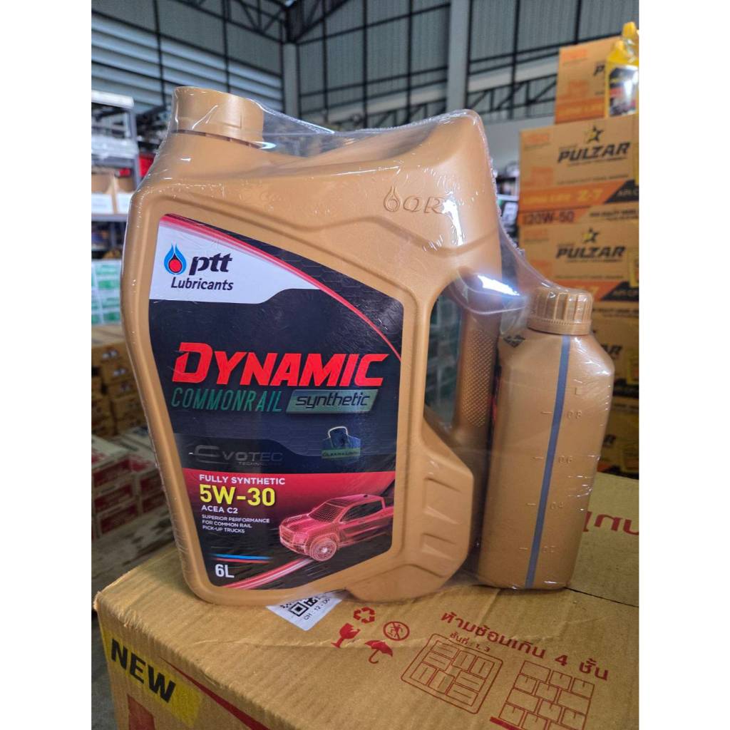 น้ำมันเครื่อง PTT DYNAMIC COMMONRAIL SYNTHETIC 5W30 ดีเซล 6+2 ลิตร