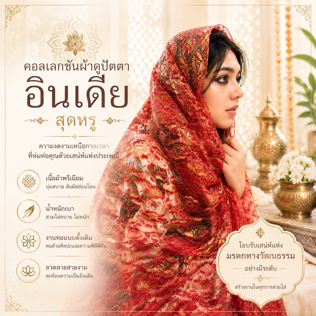 ผ้าคลุมหัว ชุดสาหรี อินเดีย แต่งงหน้าแบบอินเดีย สร้อย ที่ติดหน้าผาก ผ้าคลุมหัว เครื่องประดับอินเดีย พระแม่อุมา พระพิฆเนศ