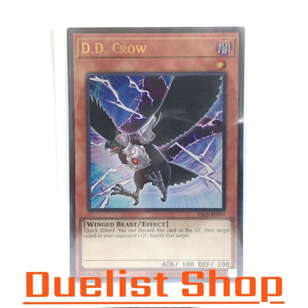 D.D. Crow (UR,SE) Monster Dark Level1 [Winged Beast/Effect] ชุด ES02-AE004 การ์ดยูกิโอ (Yu-Gi-Oh!) O
