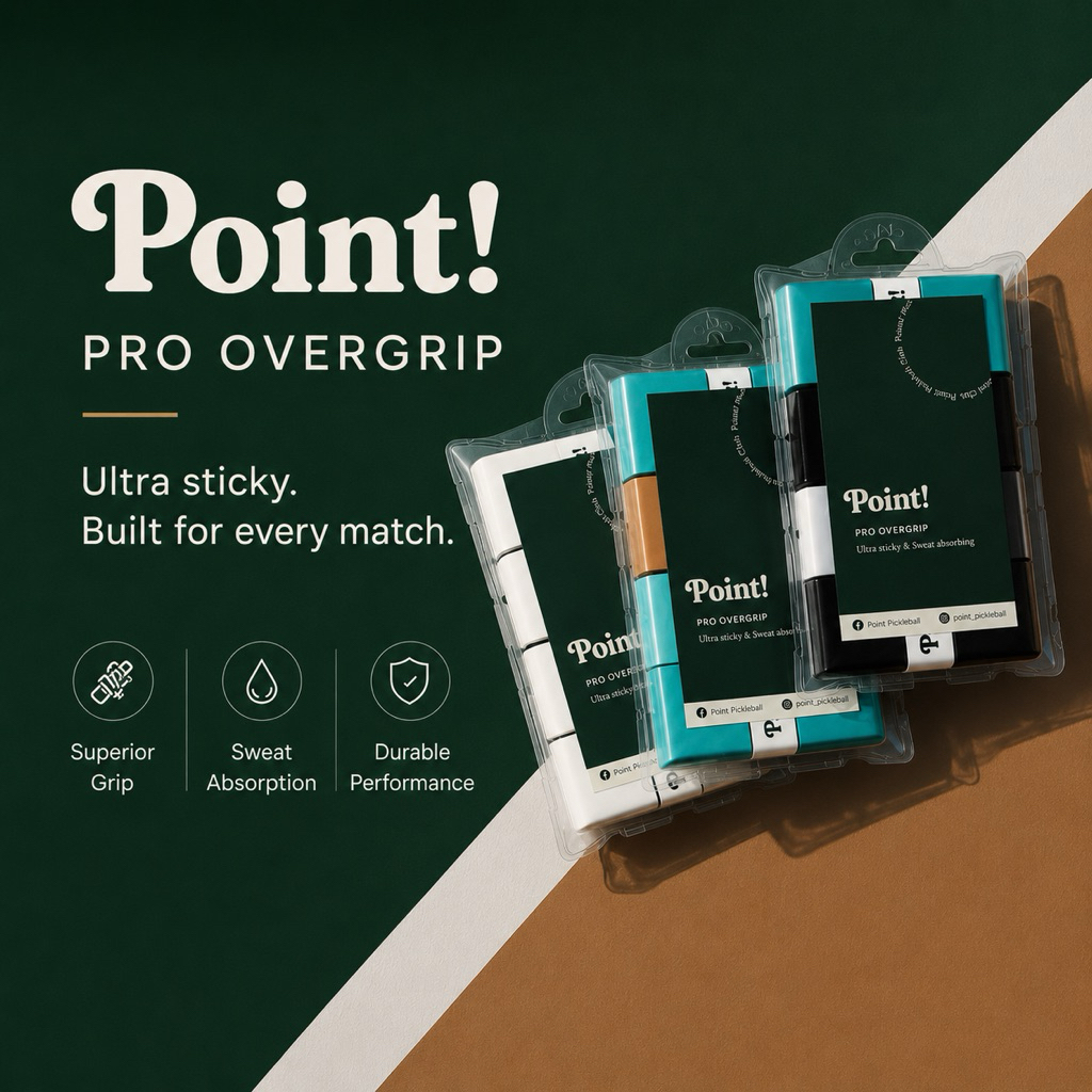 Point! PRO OVERGRIP - Ultra sticky and Sweat absorbing - long lasting overgrip for pickleball