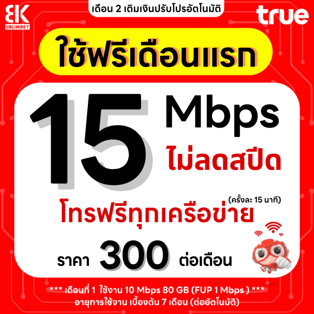 ซิมทรู เน็ตไม่อั้น 15 Mbps 100GB โทรฟรีทุกเครือข่าย thumbnail 3
