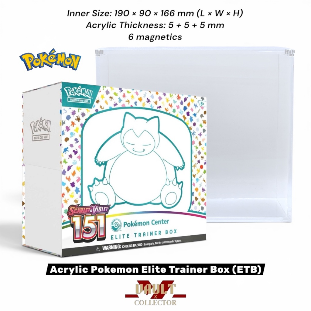 Acrylic Pokemon กล่องอะคริลิก  (Pokemon Elite Trainer Box - ETB)