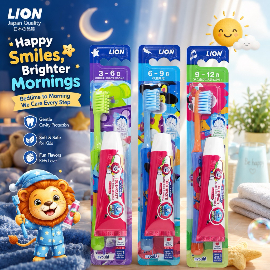 (แปรงสีฟันเด็ก) (.Set 6ด้าม) KODOMO Professional แปรงสีฟันเด็กโคโดโม โปรเฟสชั่นแนล 3-12 ปี ^_*