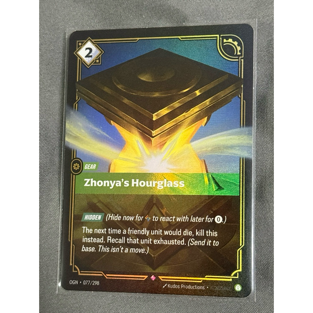 💯 พร้อมส่ง ENG OGN Zhonya Riftbound Official TCG Riot LEAGUE OF LEGENDS TRADING CARD GAME