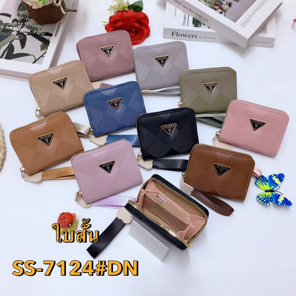 0643#กระเป๋าราคาถูก25฿ กระเป๋าสตางค์ใบสั้น กระเป๋าผู้หญิง ใส่แบงค์ใส่เหรียญ หนังPU สินค้ามาใหม่