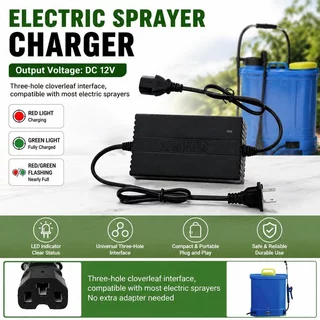 ปลั๊กชาร์จเครื่องพ่นยา 12V ที่ชาร์จแบตถังพ่นยา ตัวเรือน ABS สำหรับเครื่องพ่นยาไฟฟ้า เหมาะกับเครื่องพ่นยาไฟฟ้า 12V