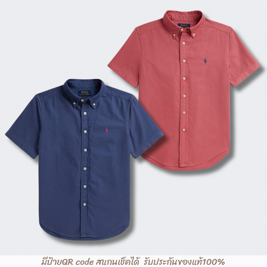 Ralph Lauren Garment-Dyed Cotton Oxford Shirt (ของแท้100% มีqr code)