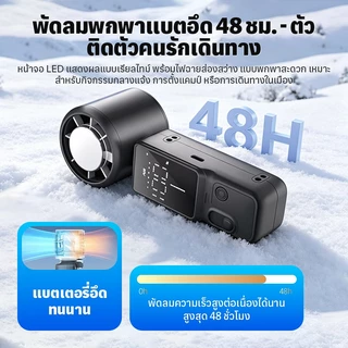 มือถือพัดลมแบบพกพาเซมิคอนดักเตอร์น้ำแข็งประคบหน้าจอ LED จอแสดงผลดิจิตอล160°พับมินิพัดลมไฟฟ้า USBชาร์จ100เกียร์ความเร็วลม